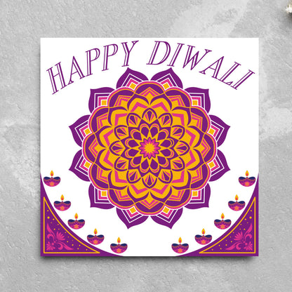 Happy Diwali Greeting Card, Diwali Wishes Card, Festival of Lights, Indian Hindu Celebration Card