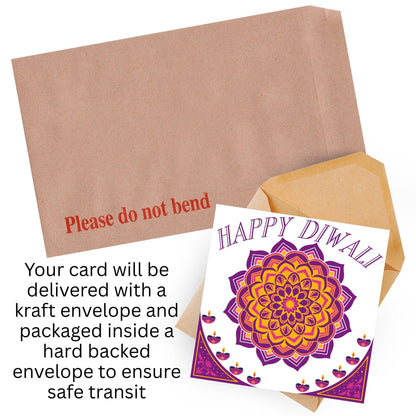 Happy Diwali Greeting Card, Diwali Wishes Card, Festival of Lights, Indian Hindu Celebration Card