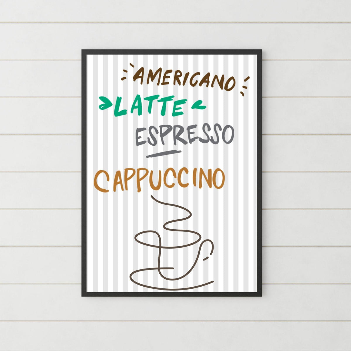 Coffee Wall Art, Poster for Kitchen, Cafe Art, Coffee Gift