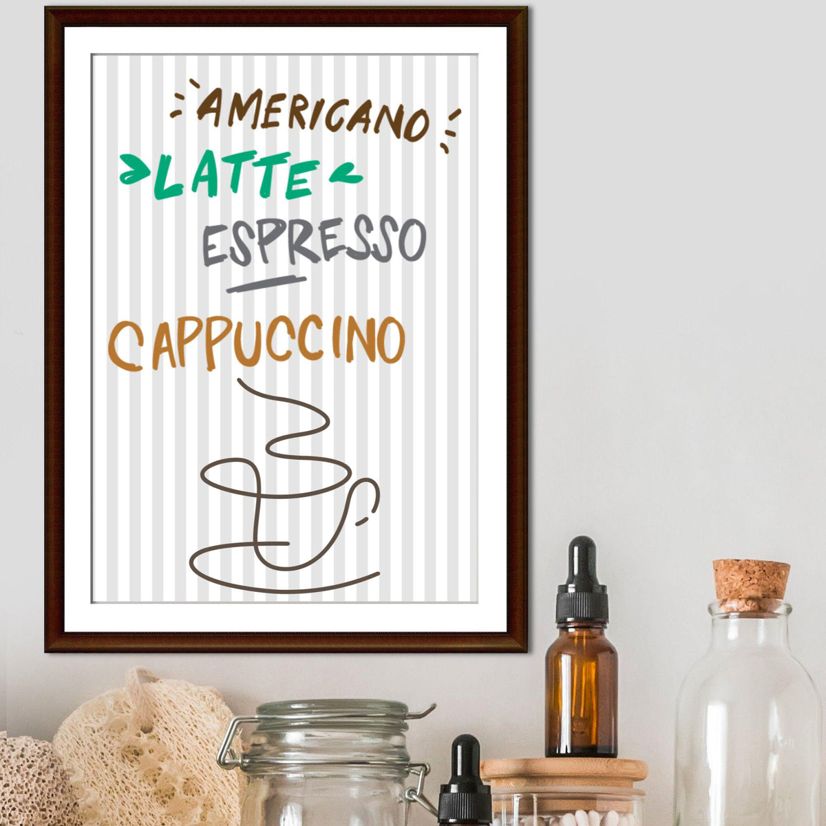 Coffee Wall Art, Poster for Kitchen, Cafe Art, Coffee Gift