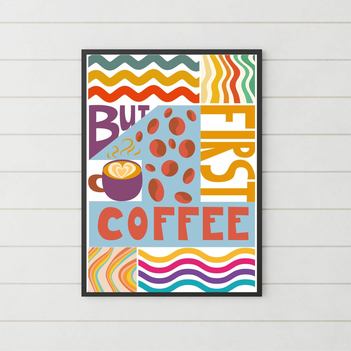 Coffee Wall Art, Poster for Kitchen, Cafe Art, Coffee Gift