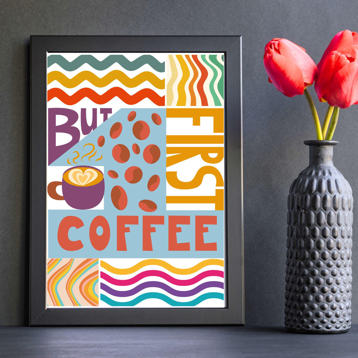 Coffee Wall Art, Poster for Kitchen, Cafe Art, Coffee Gift
