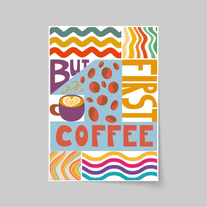 Coffee Wall Art, Poster for Kitchen, Cafe Art, Coffee Gift