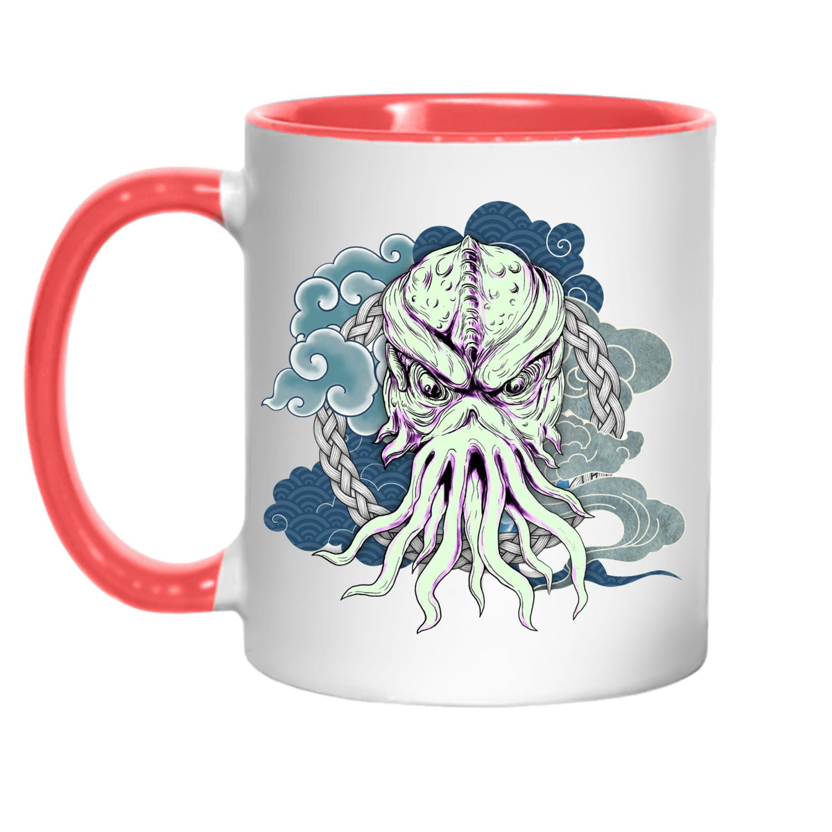 Cthulhu Mug, Tattoo Style Monster, Goth Gift, Halloween Mug - Multi Colour Options