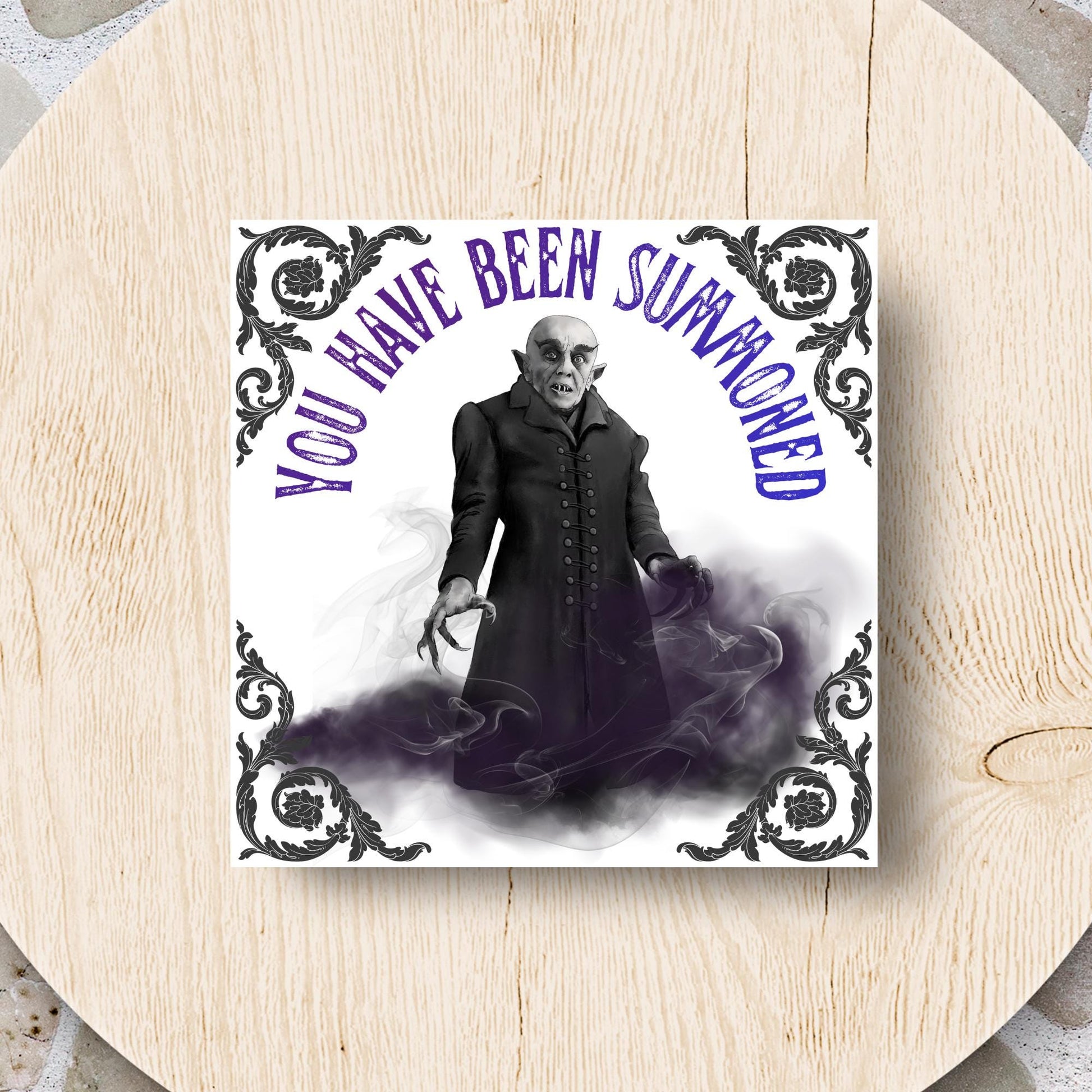 Halloween Party Invitation Card, Fun Invite, Custom Invitation, 14x14cm, RSVP Event Invitation