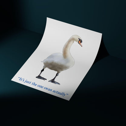 Hot Fuzz Wall Art Print, High Quality Poster, Hot Fuzz Poster, Swan, Movie Poster