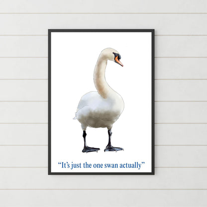 Hot Fuzz Wall Art Print, High Quality Poster, Hot Fuzz Poster, Swan, Movie Poster