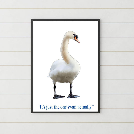 Hot Fuzz Wall Art Print, High Quality Poster, Hot Fuzz Poster, Swan, Movie Poster