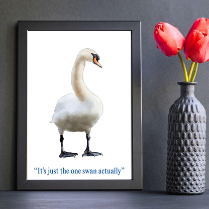 Hot Fuzz Wall Art Print, High Quality Poster, Hot Fuzz Poster, Swan, Movie Poster