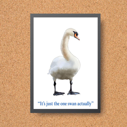 Hot Fuzz Wall Art Print, High Quality Poster, Hot Fuzz Poster, Swan, Movie Poster