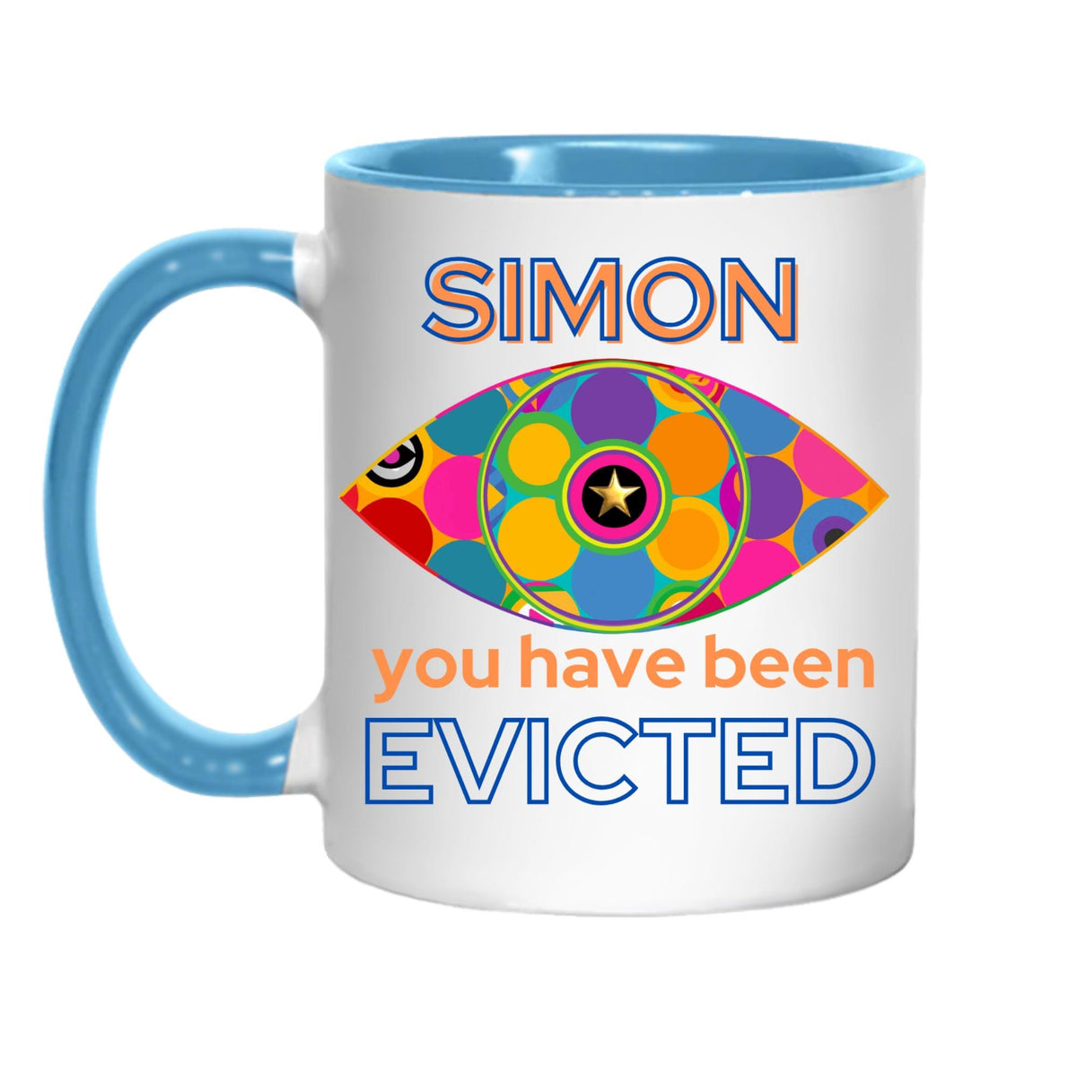 Personalised Big Brother Mug, Custom Name, Evicted or Diary Room Designs, Multi Colour Options