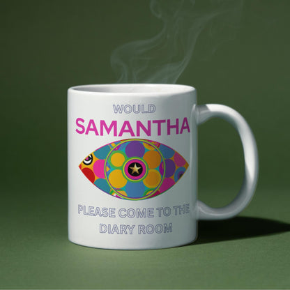 Personalised Big Brother Mug, Custom Name, Evicted or Diary Room Designs, Multi Colour Options
