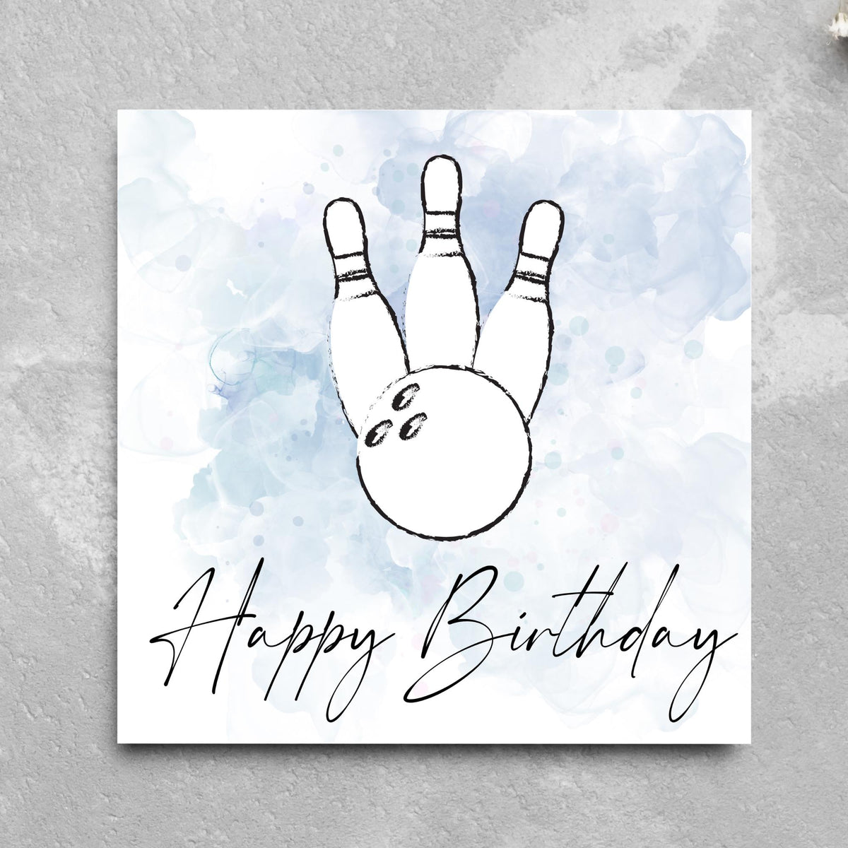 Ten Pin Bowling Birthday Card, Bowling Birthday Card, Birthday Card for Dad, Birthday Card for Uncle, 10 Pin Bowling Card, Sports Card