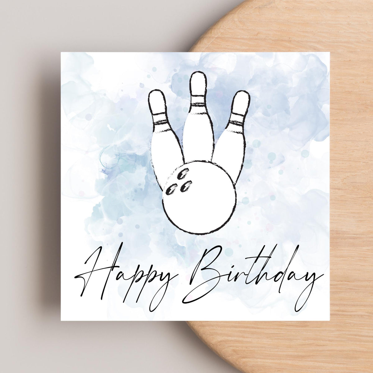 Ten Pin Bowling Birthday Card, Bowling Birthday Card, Birthday Card for Dad, Birthday Card for Uncle, 10 Pin Bowling Card, Sports Card