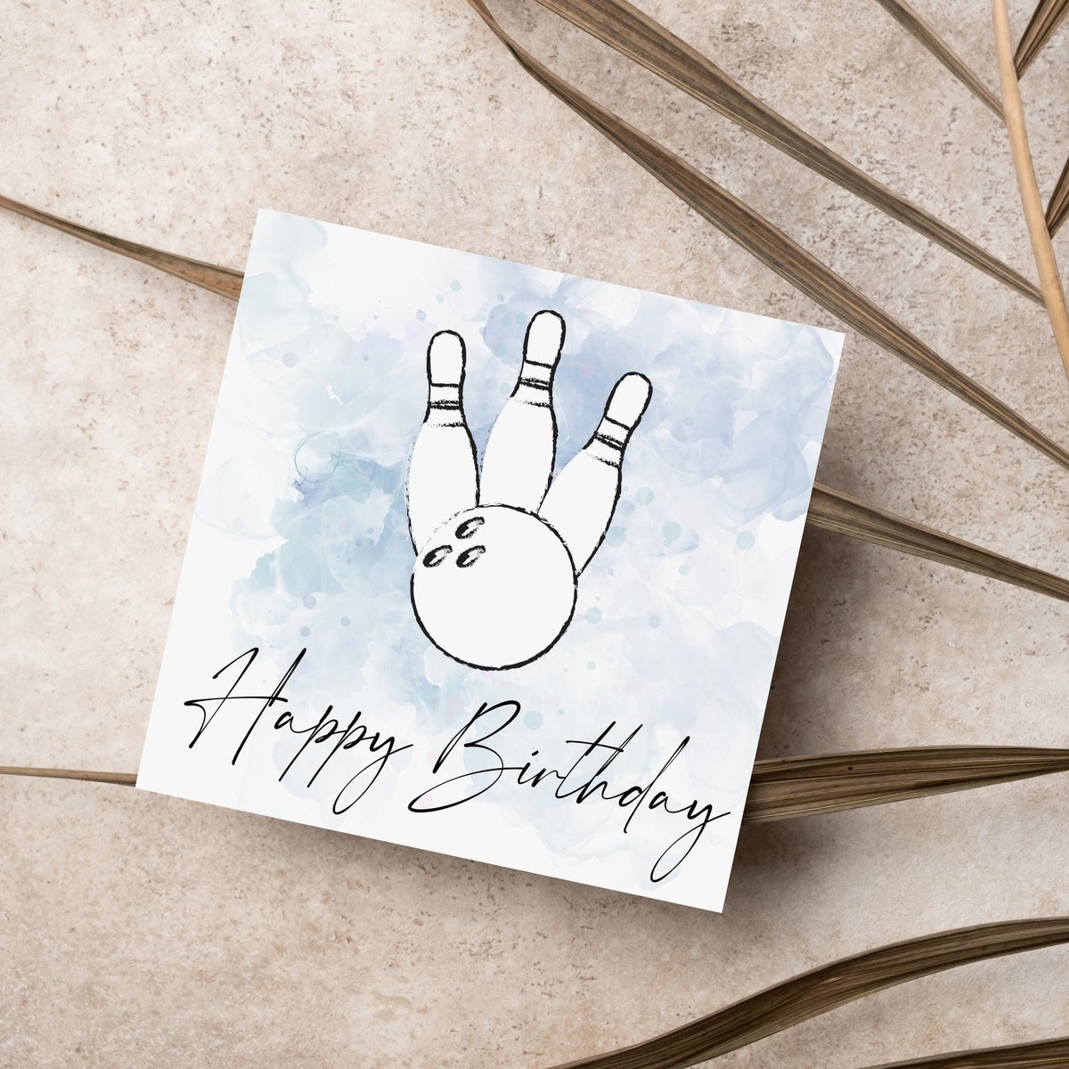 Ten Pin Bowling Birthday Card, Bowling Birthday Card, Birthday Card for Dad, Birthday Card for Uncle, 10 Pin Bowling Card, Sports Card