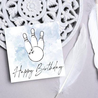 Ten Pin Bowling Birthday Card, Bowling Birthday Card, Birthday Card for Dad, Birthday Card for Uncle, 10 Pin Bowling Card, Sports Card