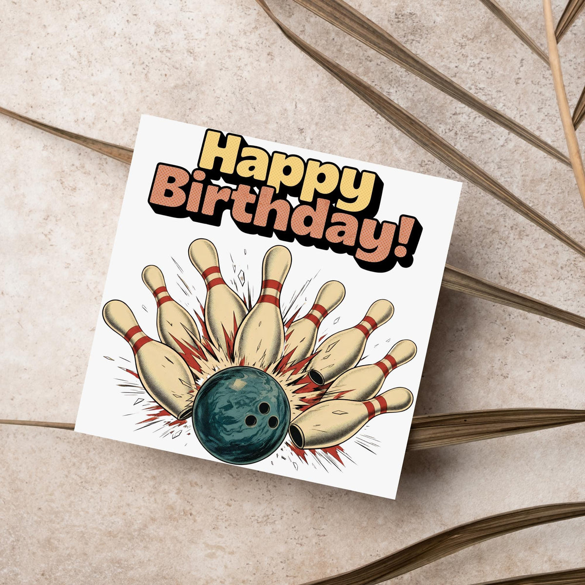 Ten Pin Bowling Birthday Card, Bowling Birthday Card, Birthday Card for Dad, Birthday Card for Uncle, 10 Pin Bowling Card, Sports Card