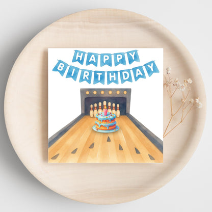 Ten Pin Bowling Birthday Card, Bowling Birthday Card, Birthday Card for Dad, Birthday Card for Uncle, 10 Pin Bowling Card, Sports Card