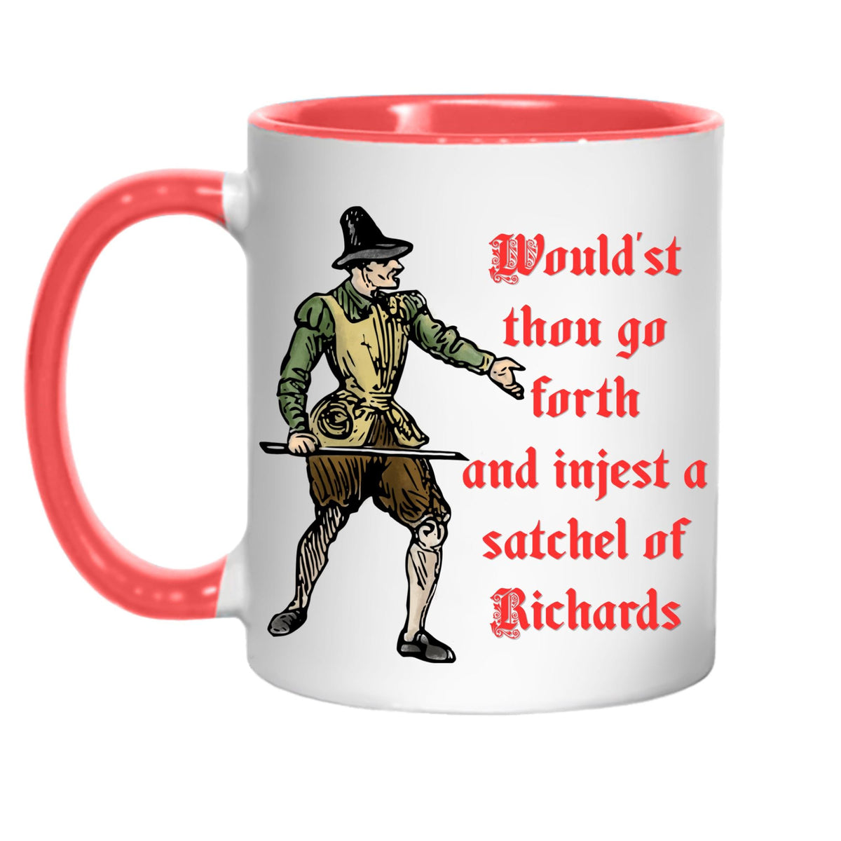 Medieval Mug, Marginalia, Funny Rude Coffee Cup - Multi Colour Options
