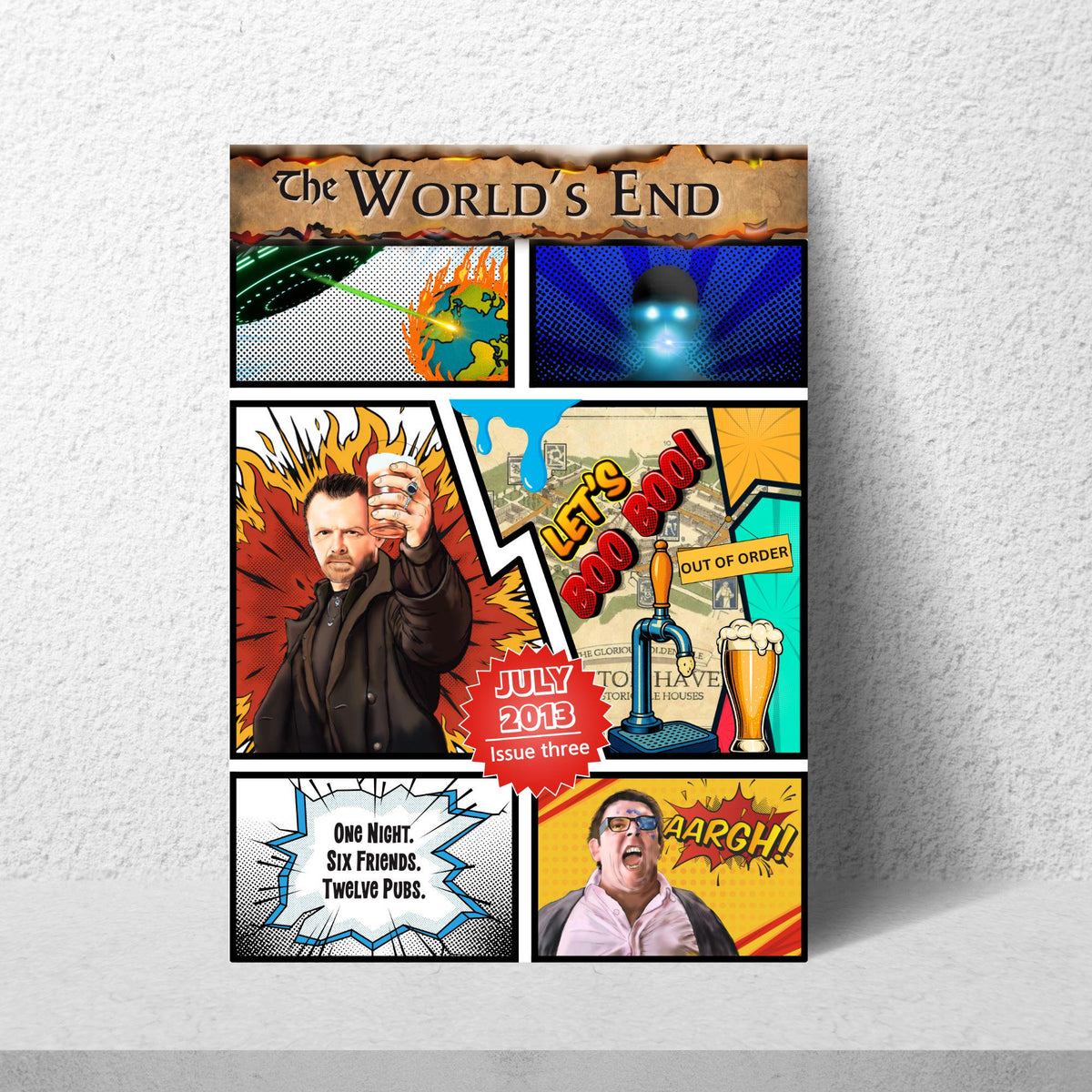 Hot Fuzz, Shaun of the Dead, The World's End Poster Set, Movie Posters, Ice Cream Trilogy Wall Art