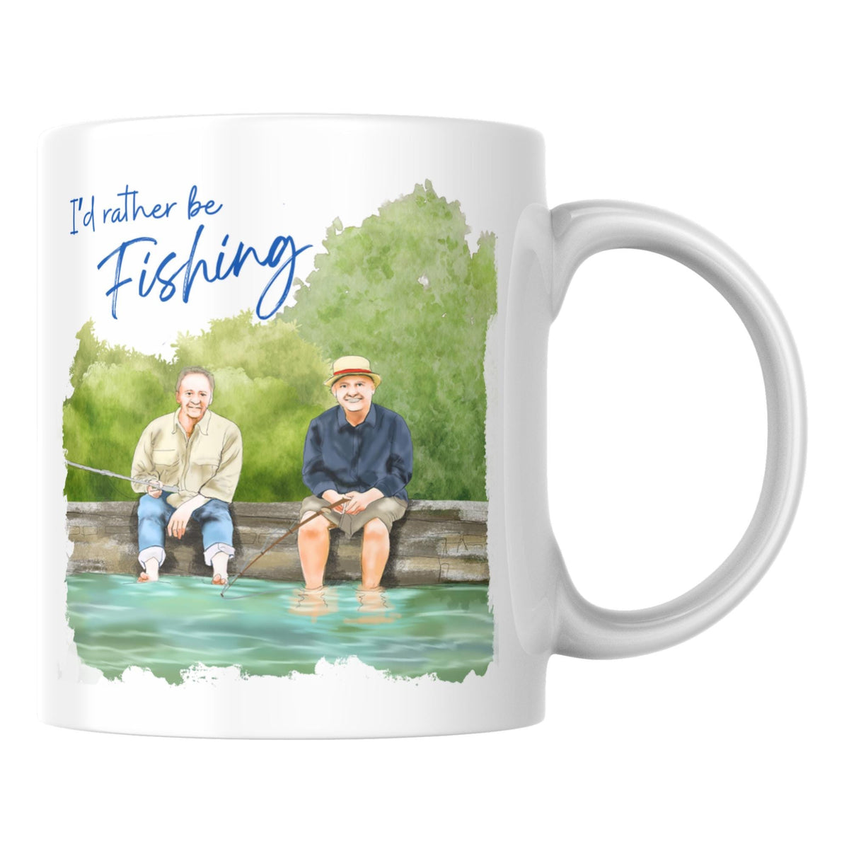 Fishing Mug, Mortimer and Whitehouse Gone Fishing Mug Gift - Multi Colour Options
