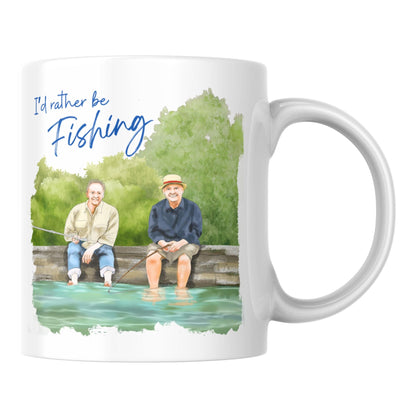 Fishing Mug, Mortimer and Whitehouse Gone Fishing Mug Gift - Multi Colour Options