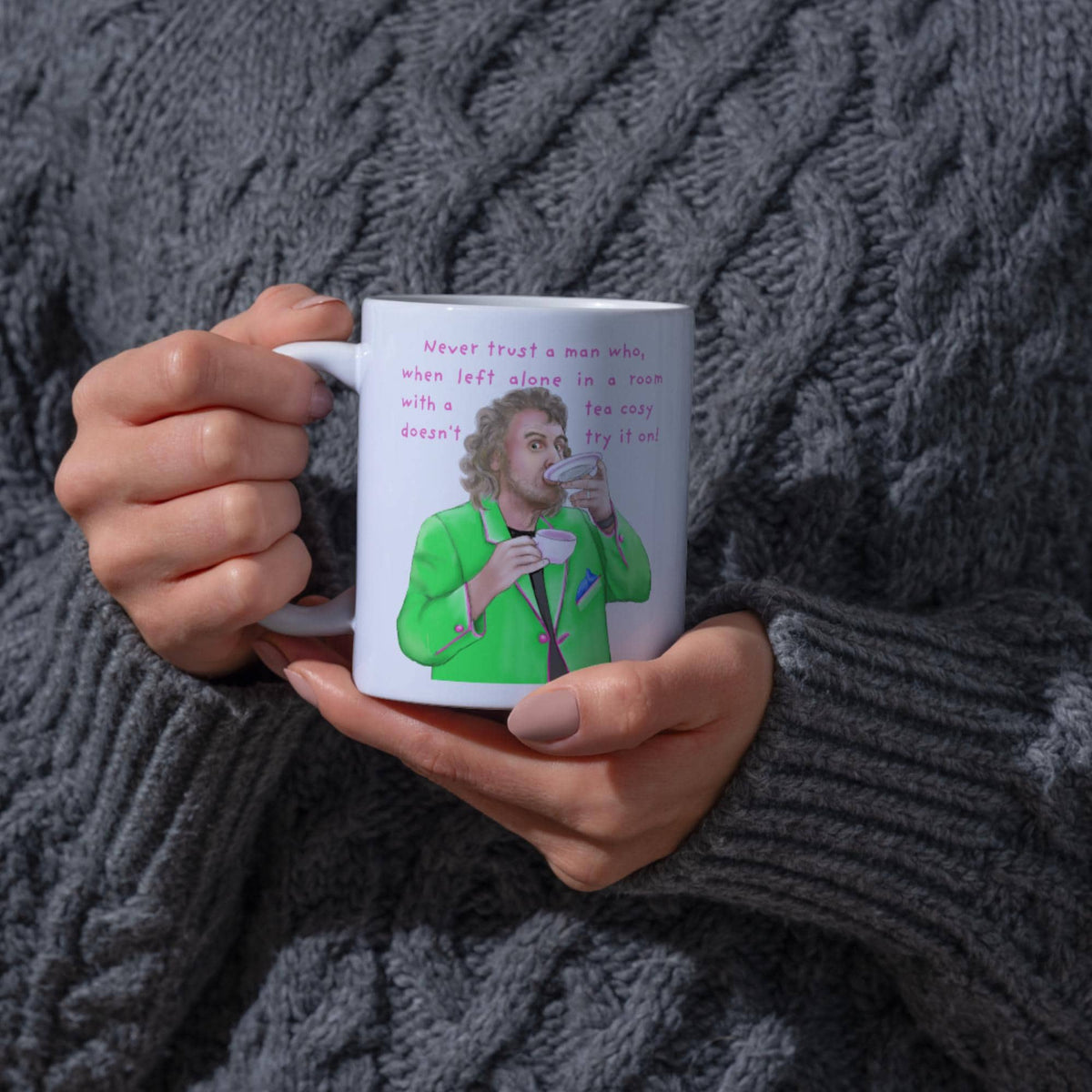Billy Connolly Mug, Tea Cosy, Funny Gift for Dad - Multi Colour Options