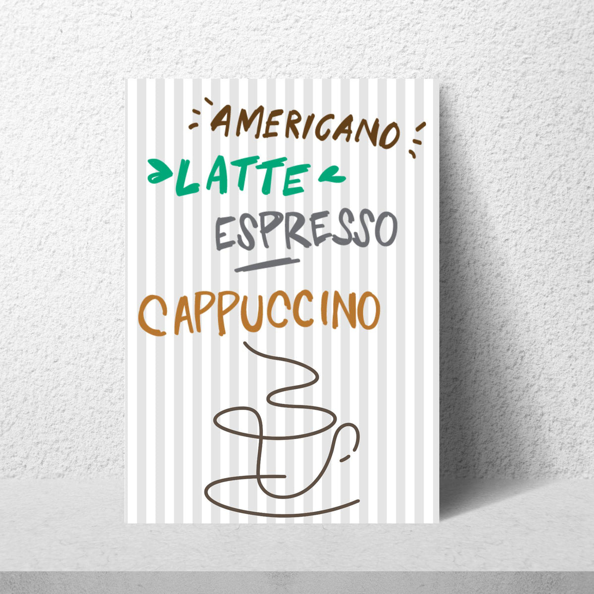 Coffee Wall Art, Poster for Kitchen, Cafe Art, Coffee Gift