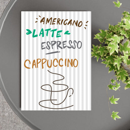 Coffee Wall Art, Poster for Kitchen, Cafe Art, Coffee Gift