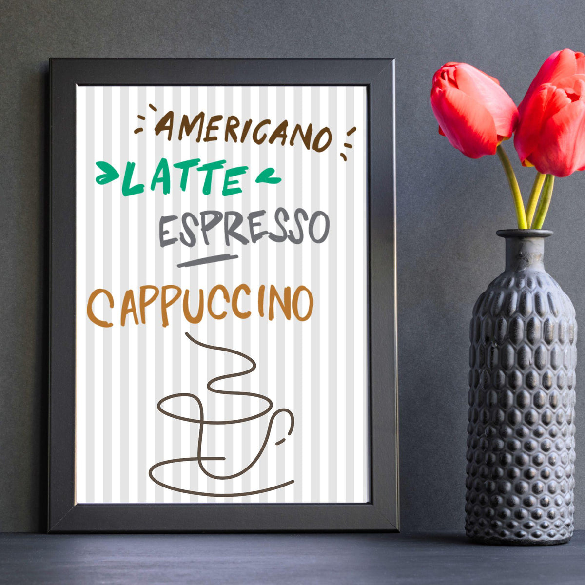 Coffee Wall Art, Poster for Kitchen, Cafe Art, Coffee Gift