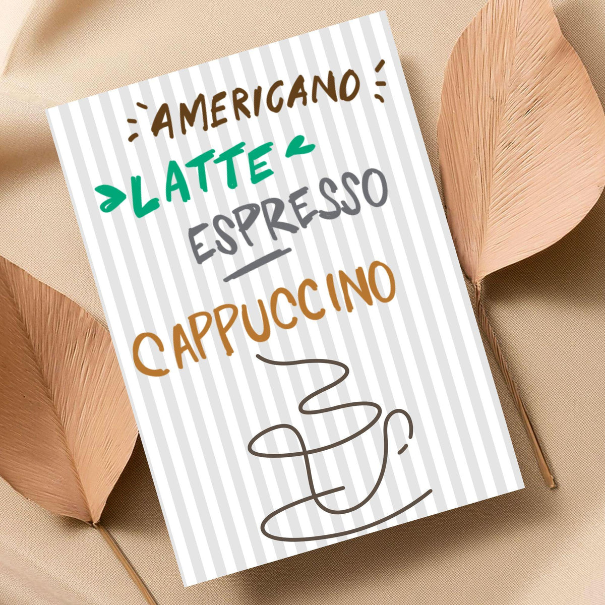 Coffee Wall Art, Poster for Kitchen, Cafe Art, Coffee Gift