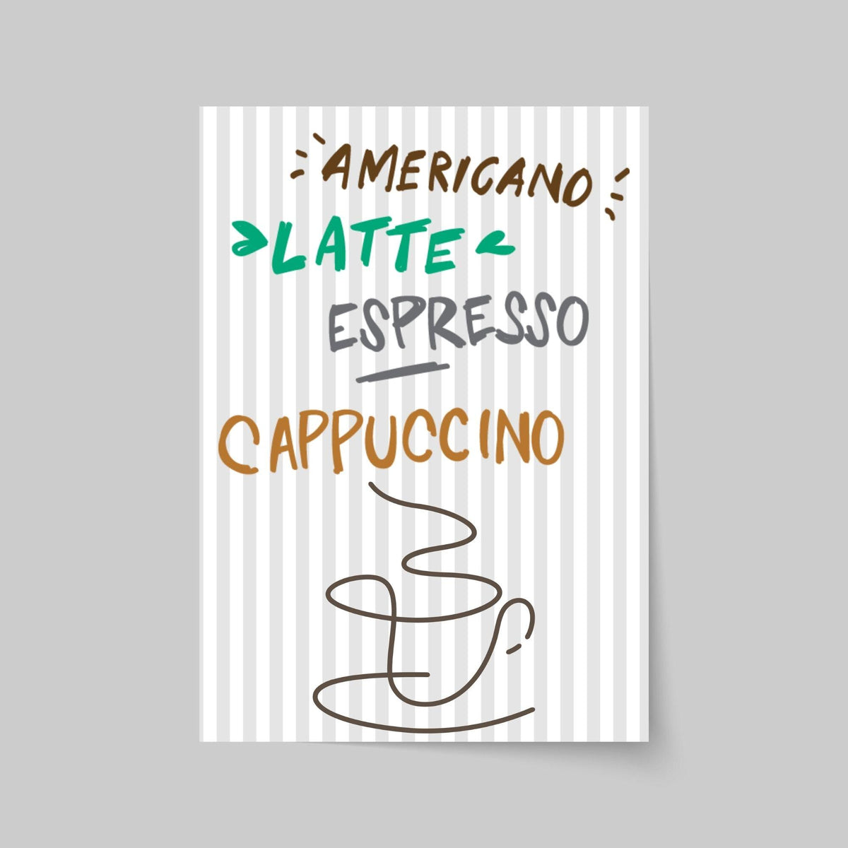 Coffee Wall Art, Poster for Kitchen, Cafe Art, Coffee Gift
