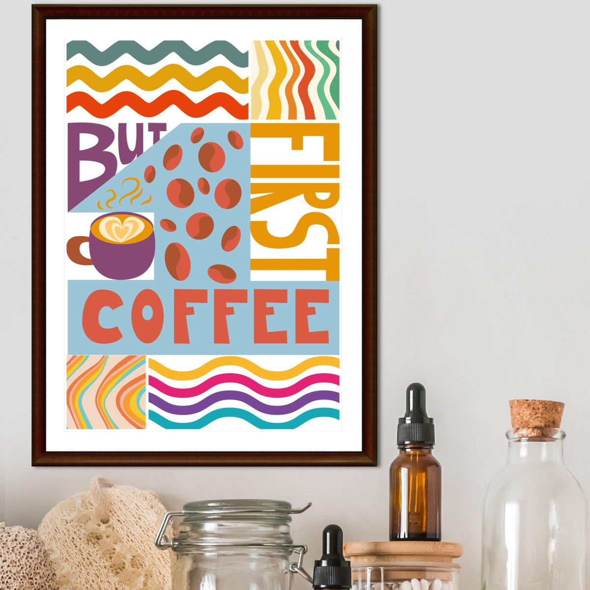 Coffee Wall Art, Poster for Kitchen, Cafe Art, Coffee Gift