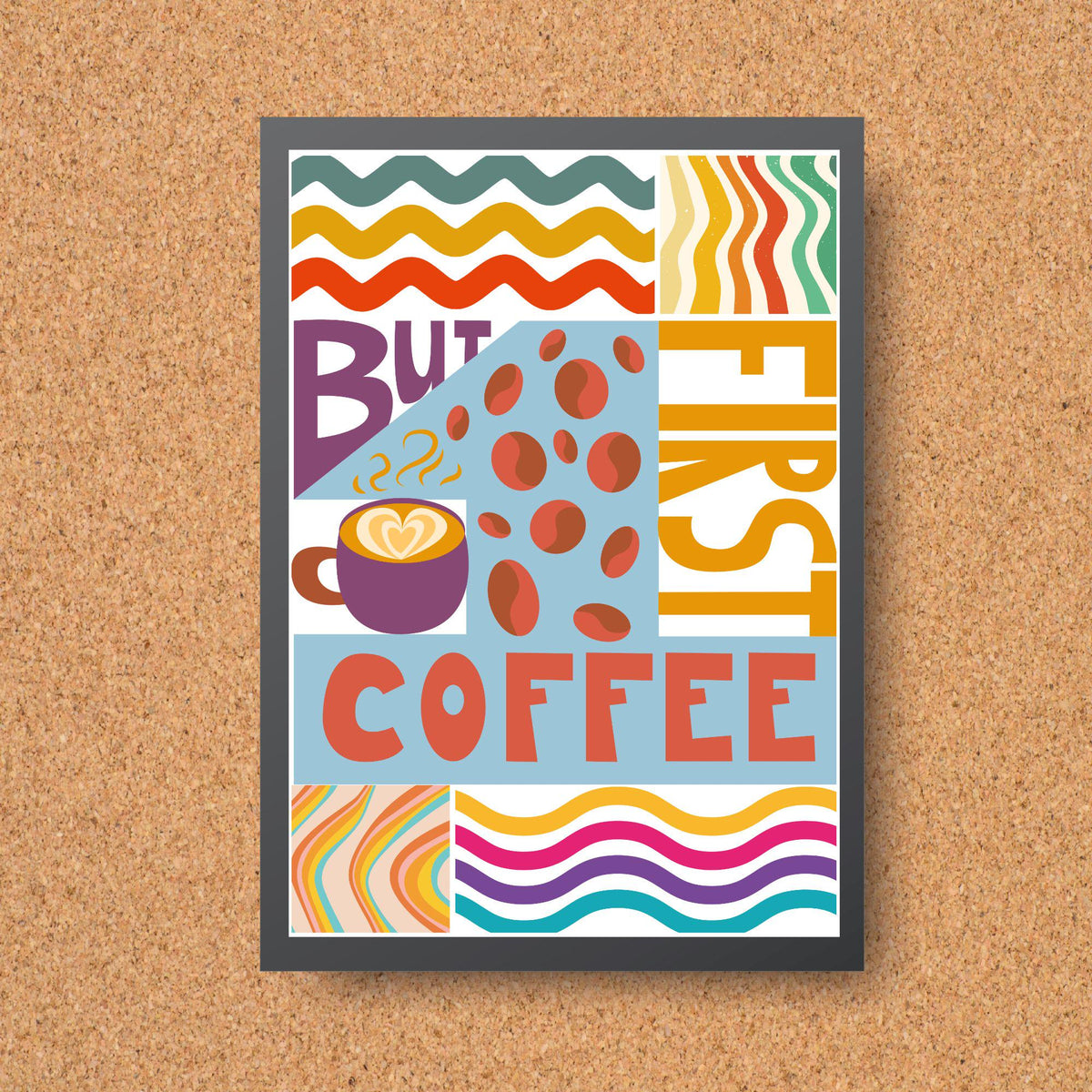 Coffee Wall Art, Poster for Kitchen, Cafe Art, Coffee Gift
