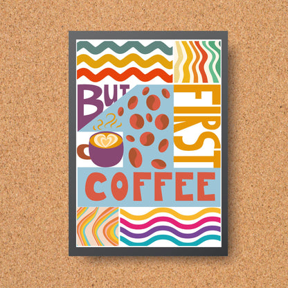 Coffee Wall Art, Poster for Kitchen, Cafe Art, Coffee Gift