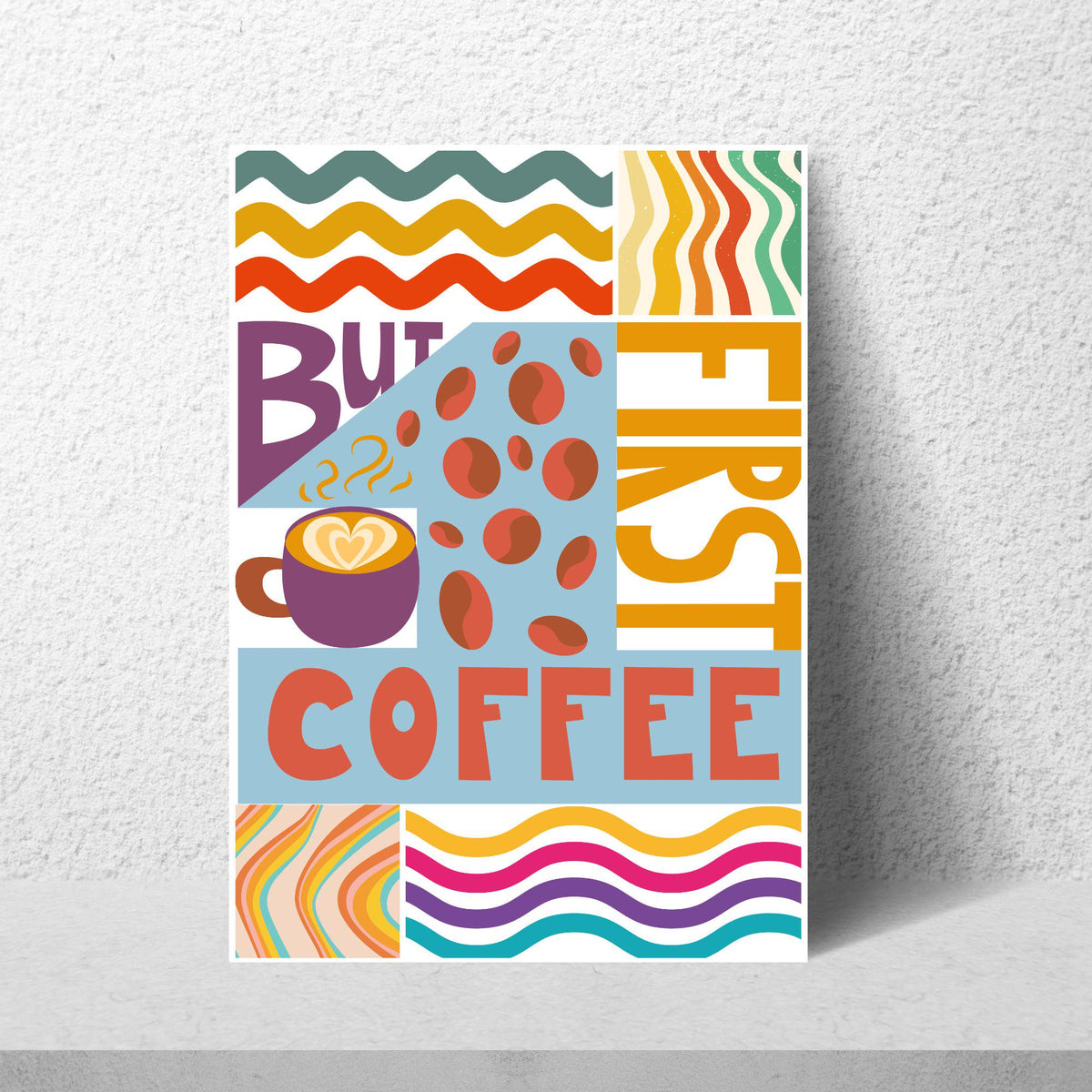 Coffee Wall Art, Poster for Kitchen, Cafe Art, Coffee Gift