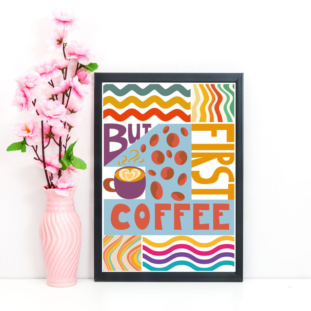 Coffee Wall Art, Poster for Kitchen, Cafe Art, Coffee Gift