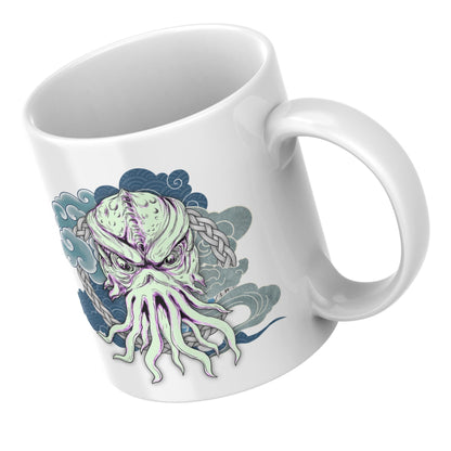 Cthulhu Mug, Tattoo Style Monster, Goth Gift, Halloween Mug - Multi Colour Options