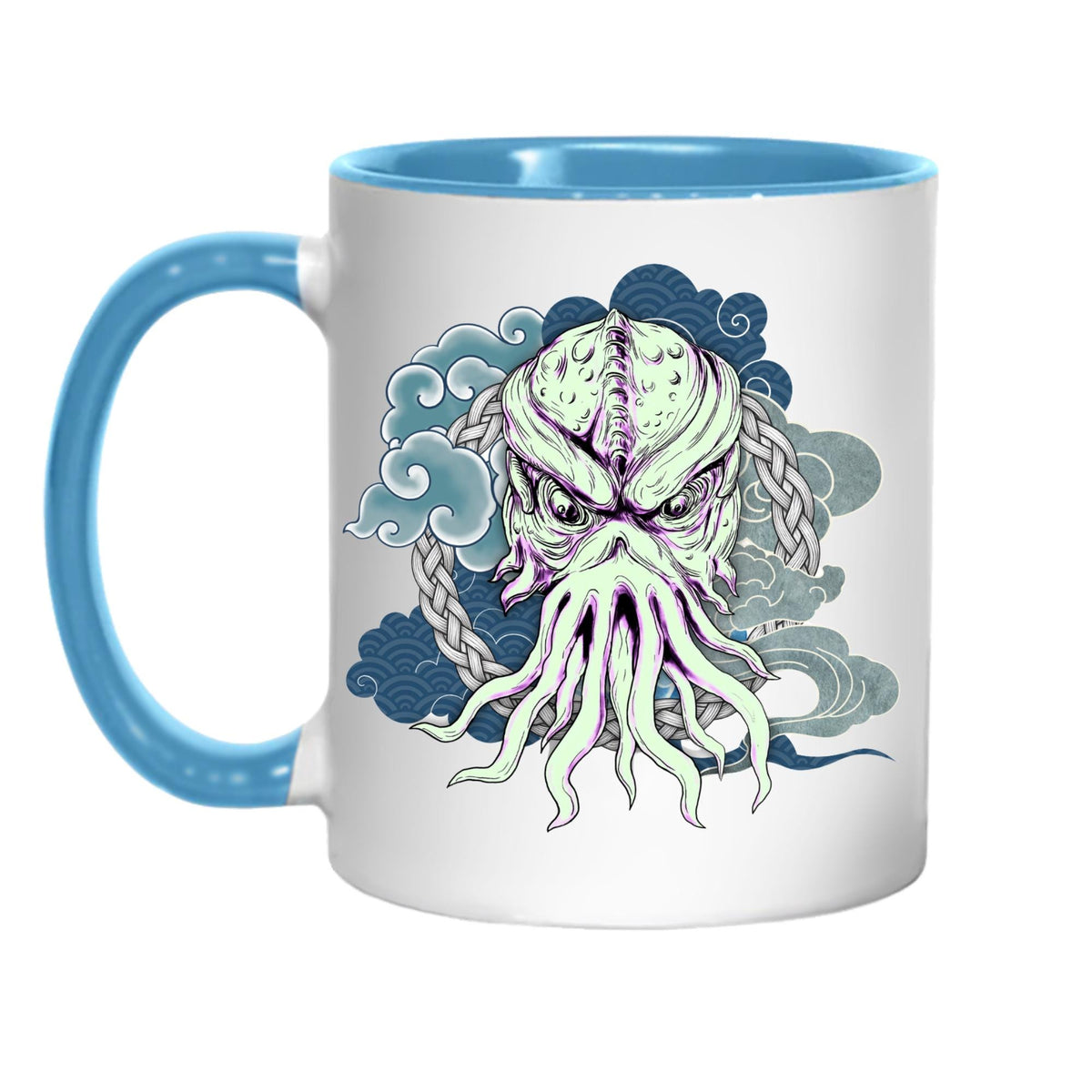 Cthulhu Mug, Tattoo Style Monster, Goth Gift, Halloween Mug - Multi Colour Options