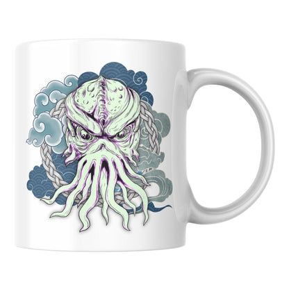 Cthulhu Mug, Tattoo Style Monster, Goth Gift, Halloween Mug - Multi Colour Options