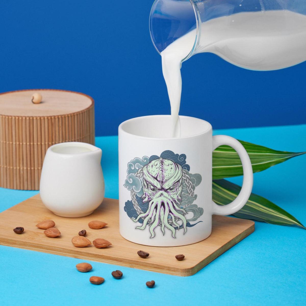 Cthulhu Mug, Tattoo Style Monster, Goth Gift, Halloween Mug - Multi Colour Options