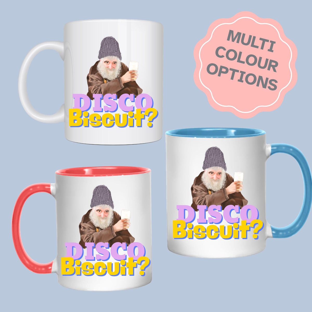 Brassic Mug, Farmer Jim, Disco Biscuit, Funny Gift - Multi Colour Options