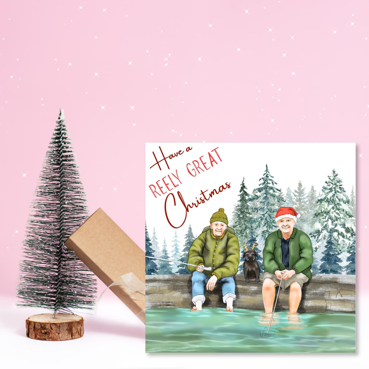 Fishing Christmas Card, Mortimer & Whitehouse Gone Fishing