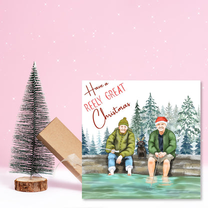 Fishing Christmas Card, Mortimer & Whitehouse Gone Fishing