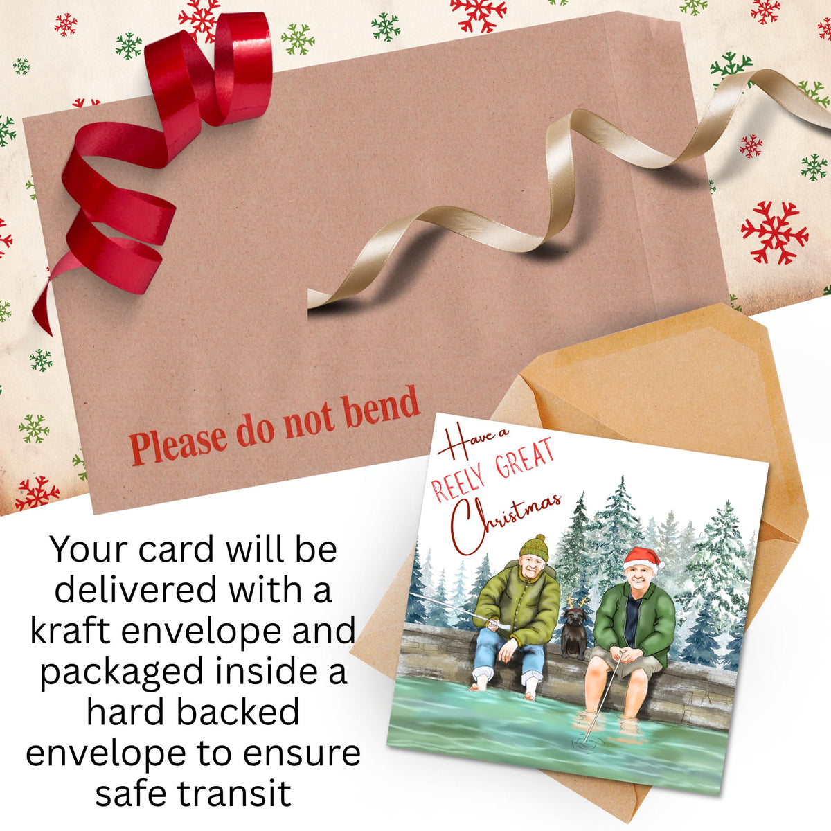 Fishing Christmas Card, Mortimer & Whitehouse Gone Fishing