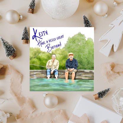 Fishing Christmas Card, Mortimer & Whitehouse Gone Fishing