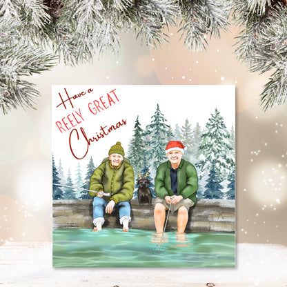 Fishing Christmas Card, Mortimer & Whitehouse Gone Fishing