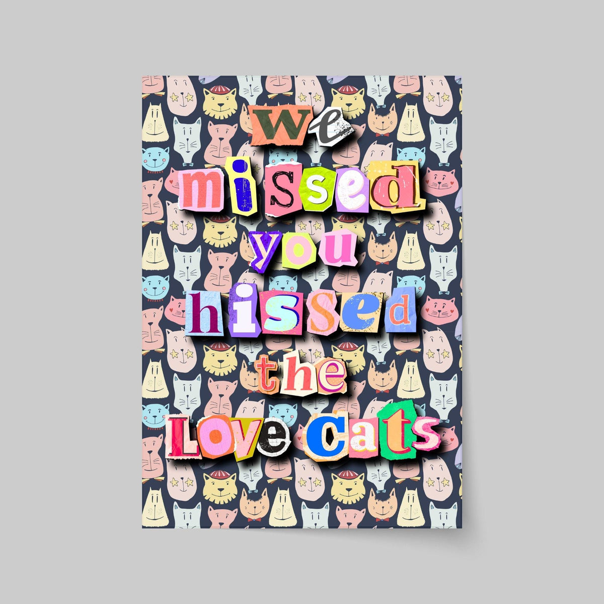 The Cure Song Lyric Poster, LoveCats, Music Wall Art, Robert Smith, 1970's Band Art