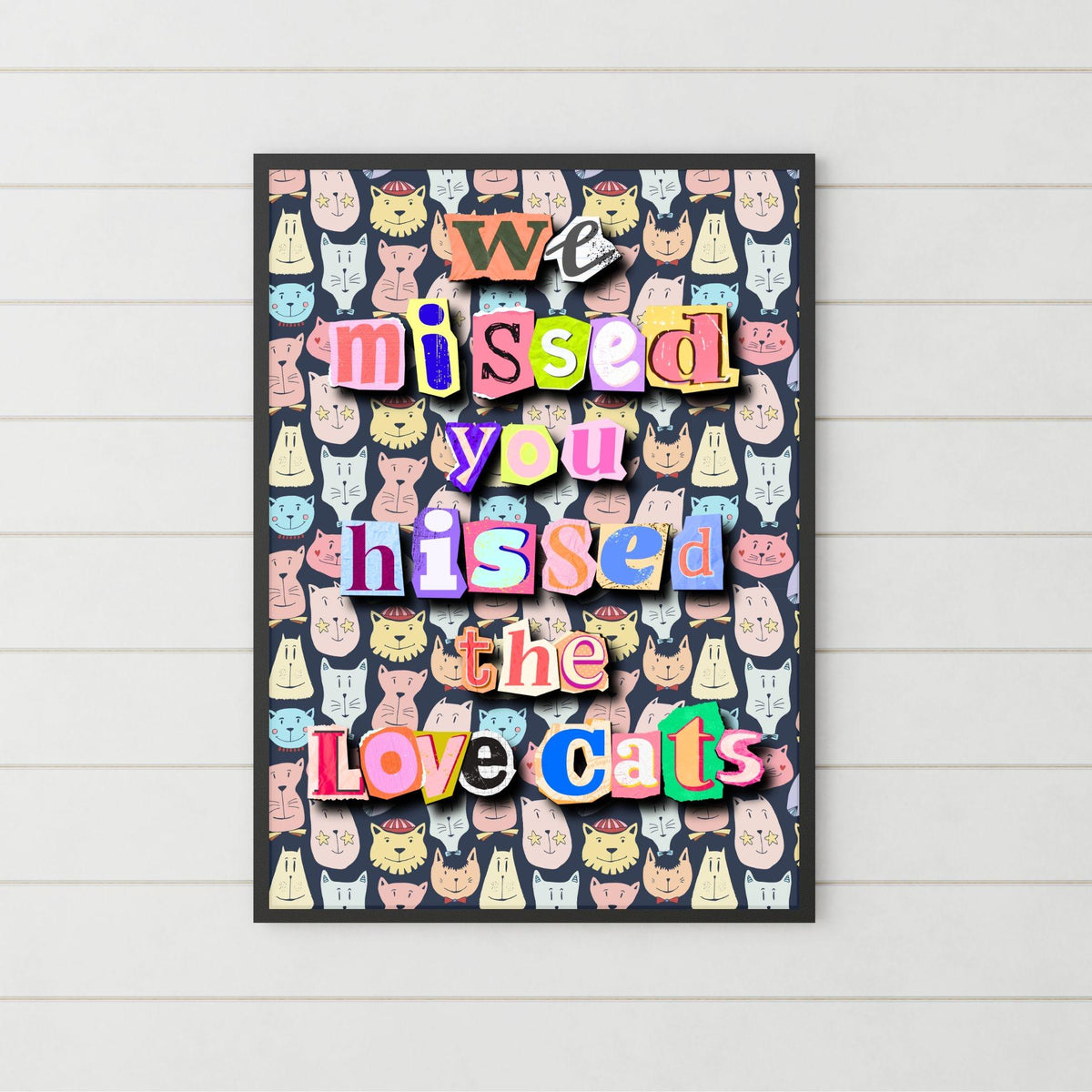 The Cure Song Lyric Poster, LoveCats, Music Wall Art, Robert Smith, 1970's Band Art