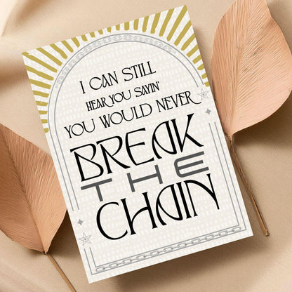 The Chain Song Lyric Poster, Fleetwood Mac Music Wall Art, Stevie Nicks 1970's Band Art
